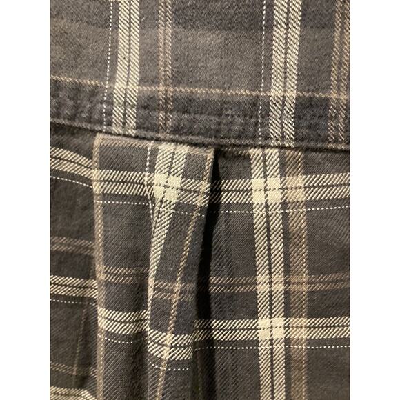 Vintage Y2K REI Shirt Men's Medium Gray Plaid Check Work Shirt - Picture 11 of 12